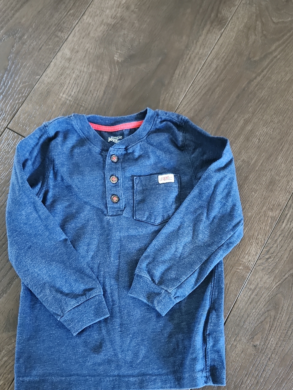jumping beans Navy Blue Long-Sleeve Henley Tee